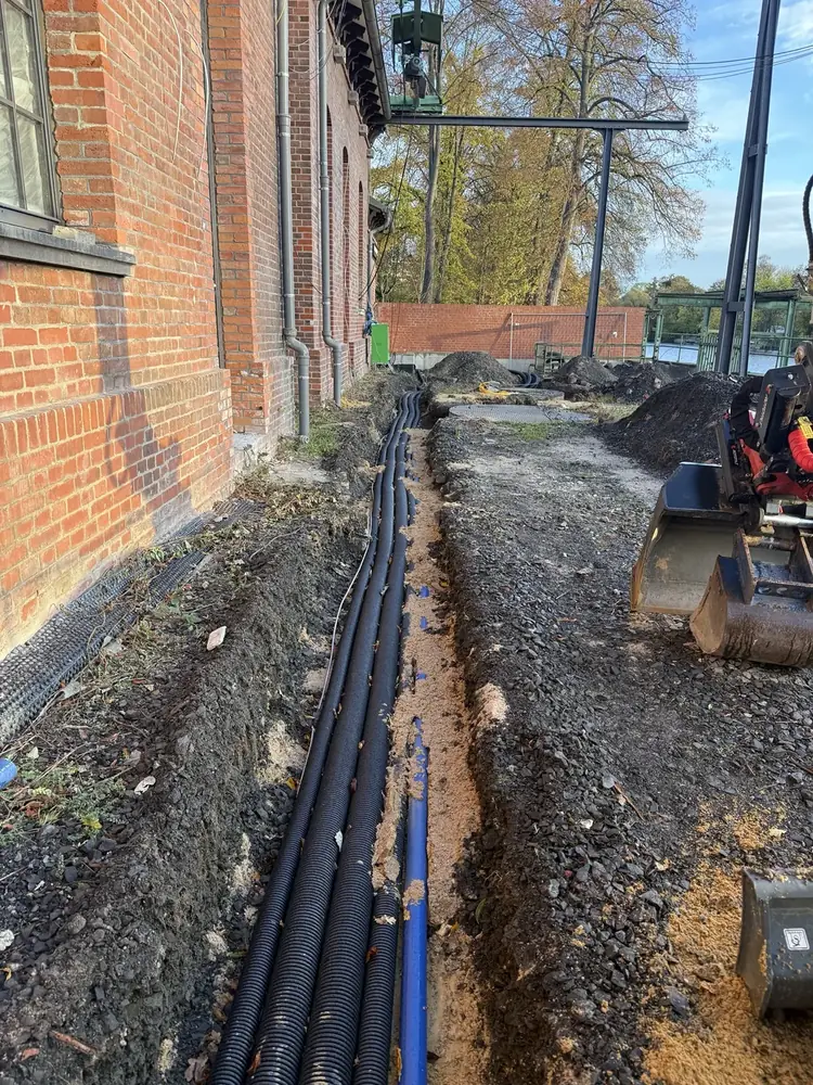 Leerrohrverlegung für ein Pumpenwerk von Kasselwasser in Kassel